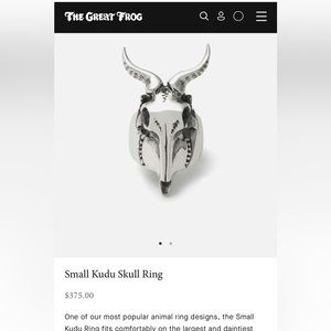 The great frog small kudu ring